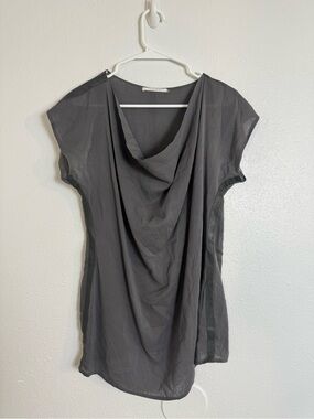 Elaine Kim silk cowl neck blouse